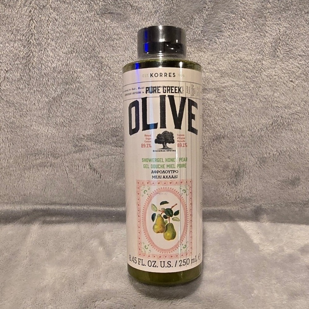 Korres Pure Greek Olive Showergel Honey Pear 8.45 fl oz 250ml Body Wash NEW